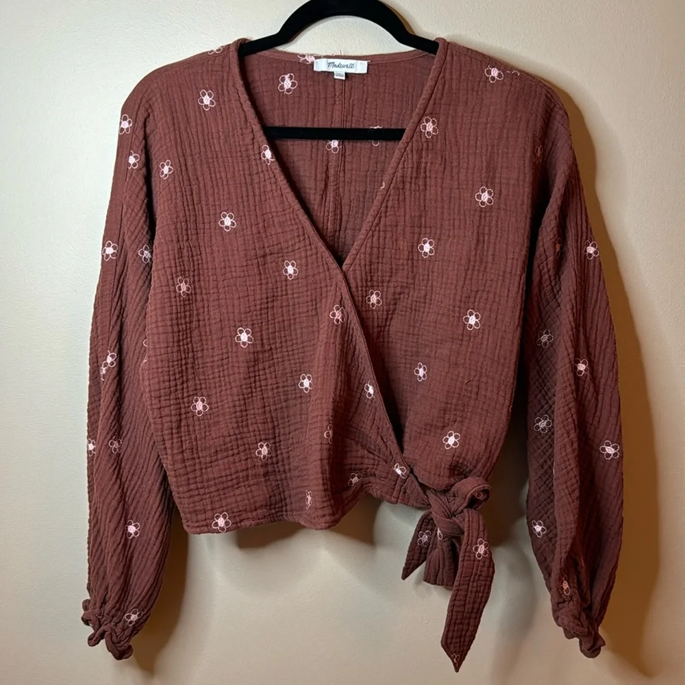 Madewell Lightspun Maira Wrap Top - Picture 3 of 8